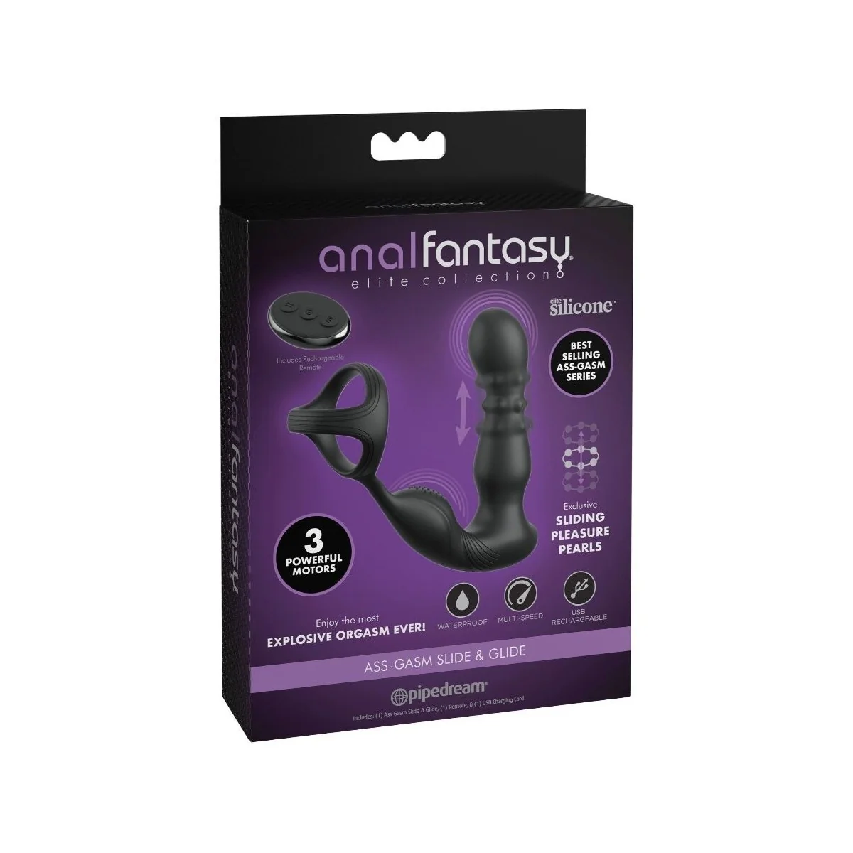 VIBRIERENDER ANALRING UND MASSAGER MIT FERNBEDIENUNG VON ANAL FANTASY ELITE COLLECTION
