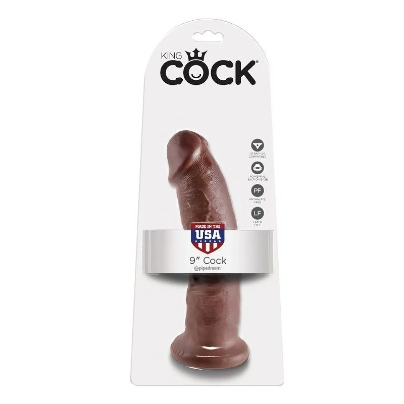 9 Hahn Braun 22.9 cm von King Cock kaufen | Fesselliebe