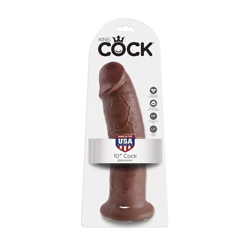 10 Dildo Braun 25.4 cm von King Cock kaufen | Fesselliebe
