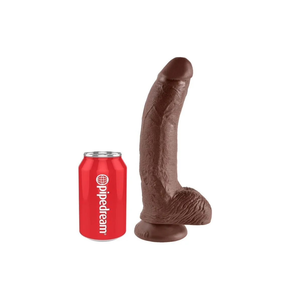 9 Dildo Braun mit Eier 22.9 cm von King Cock kaufen | Fesselliebe