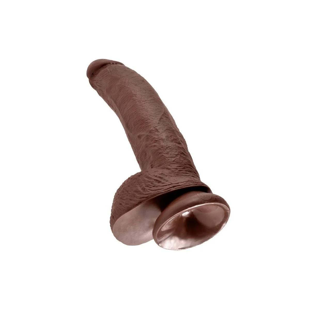 9 Dildo Braun mit Eier 22.9 cm von King Cock kaufen | Fesselliebe