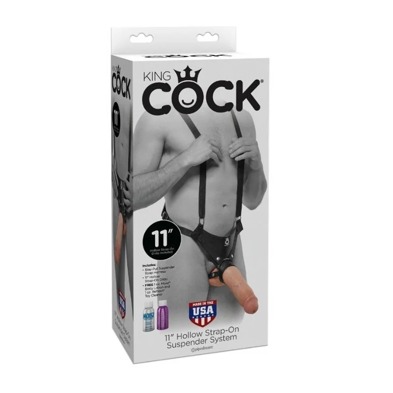 28 cm Hohles Strap-On-Strumpfsystem Fleisch von King Cock kaufen | Fesselliebe 2