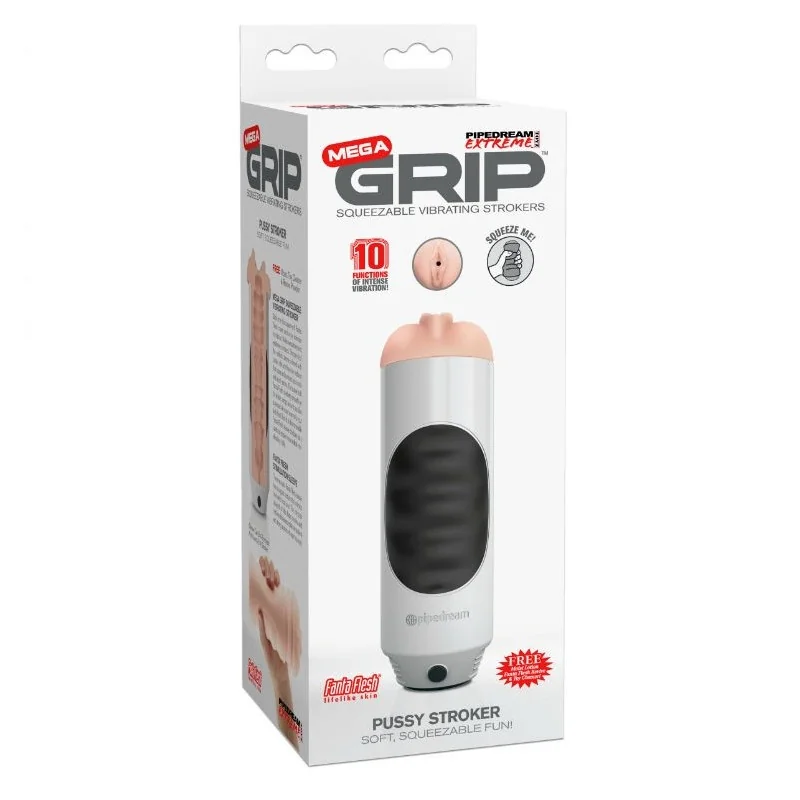 Pipedream Mega Grip Vagina Masturbator Vibrator von Extreme Toyz kaufen | Fesselliebe