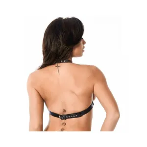 Verstellbarer Leder-BH mit Offener Brust von Bondage Play