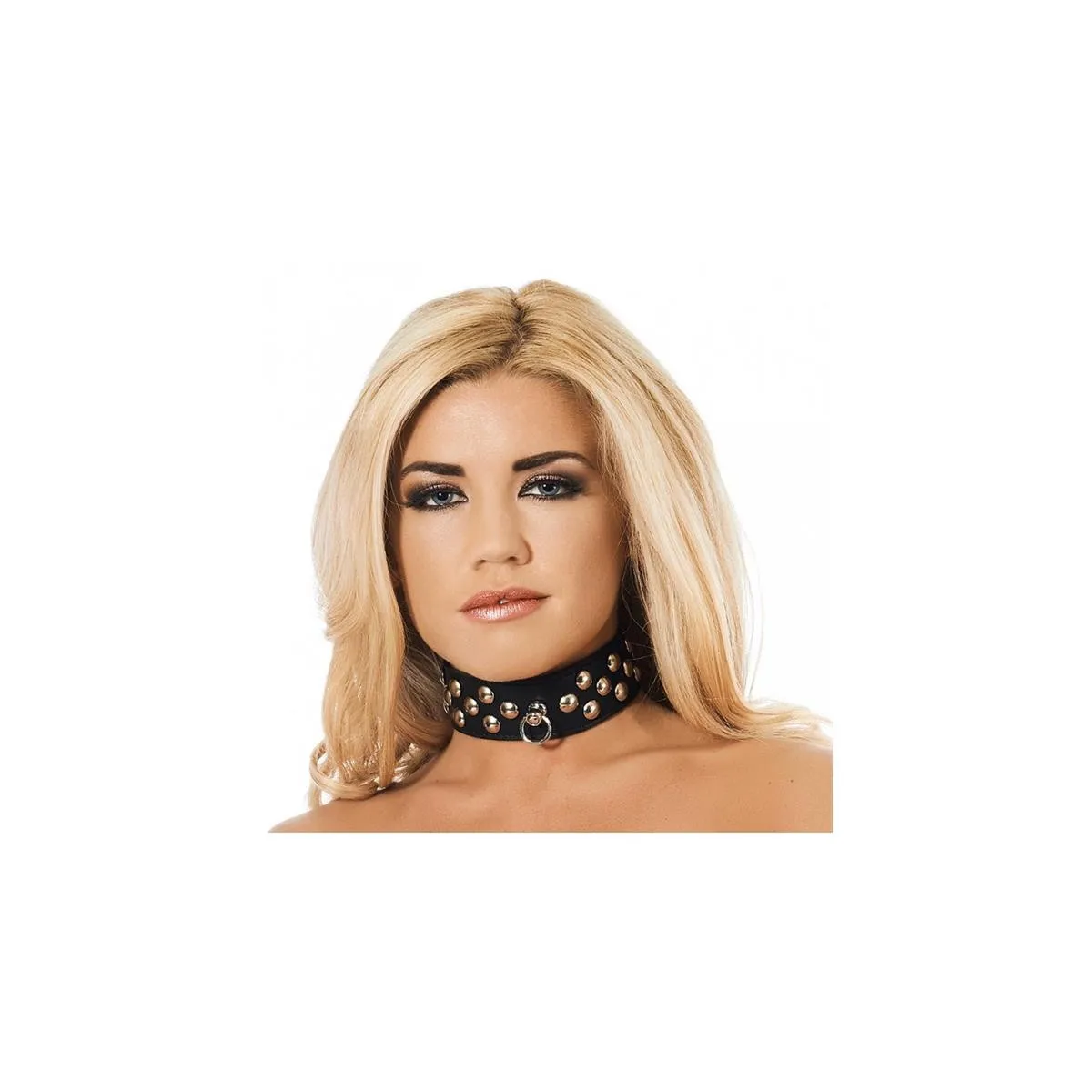 Lederhalsband mit Nieten von Bondage Play | Fesselliebe.de