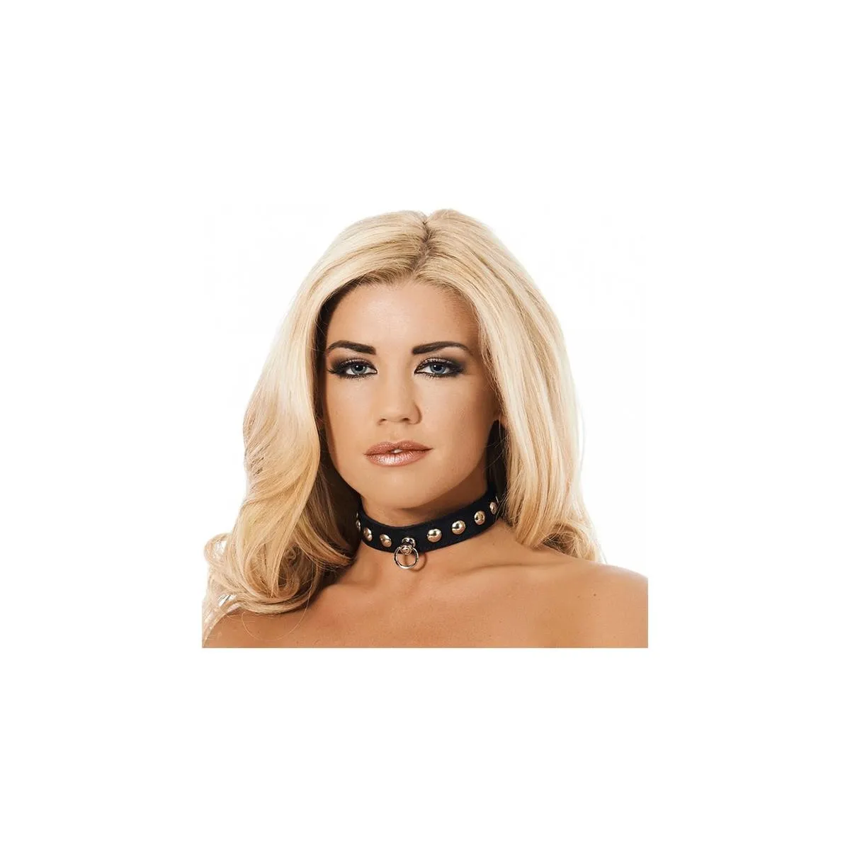 Lederhalsband mit Nieten von Bondage Play | Fesselliebe.de