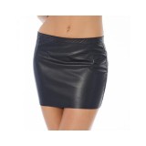 Leder-Minirock mit Reissverschluss von Bondage Play | Fesselliebe.de