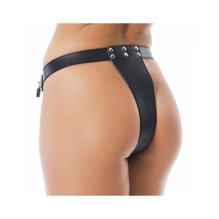 Verstellbarer Leder-Keuschheitsslip von Bondage Play | Fesselliebe.de
