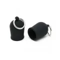 Nippelsauger mit Ring Silikon Schwarz von Bondage Play