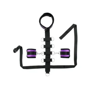 Set Halsband mit Manschetten Lila von Bondage Play
