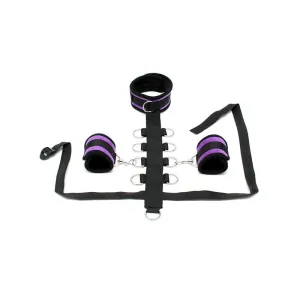 Set Halsband mit Manschetten Lila von Bondage Play