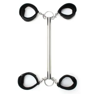 Spreizstange mit Abnehmbaren 4 Manschetten Schwarz von Bondage Play