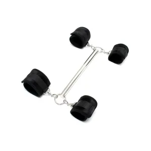 Spreizstange mit Abnehmbaren 4 Manschetten Schwarz von Bondage Play