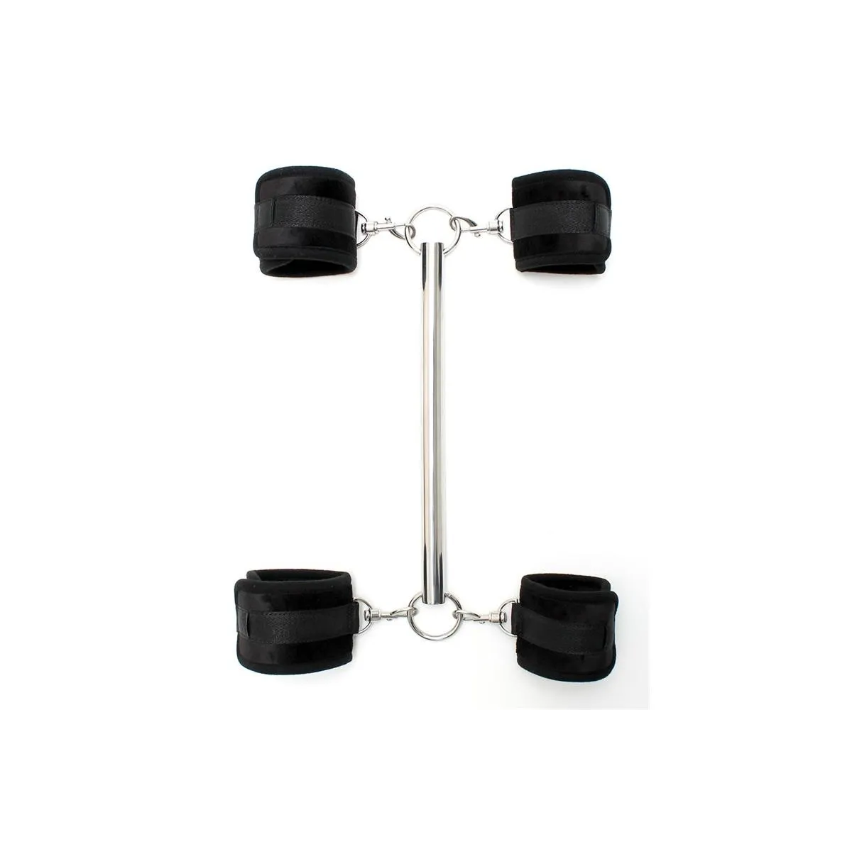 Spreizstange mit Abnehmbaren 4 Manschetten Schwarz von Bondage Play | Fesselliebe.de