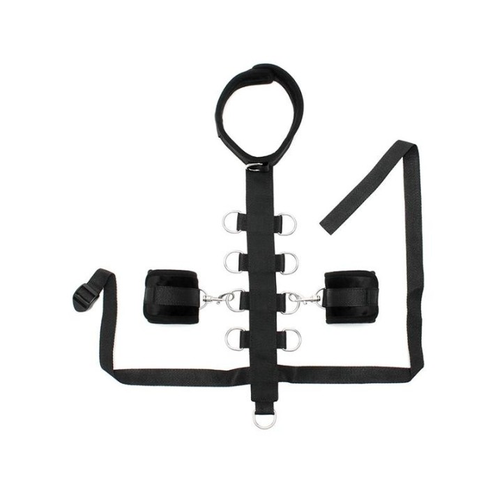 Set Halsband mit Manschetten Schwarz von Bondage Play | Fesselliebe.de
