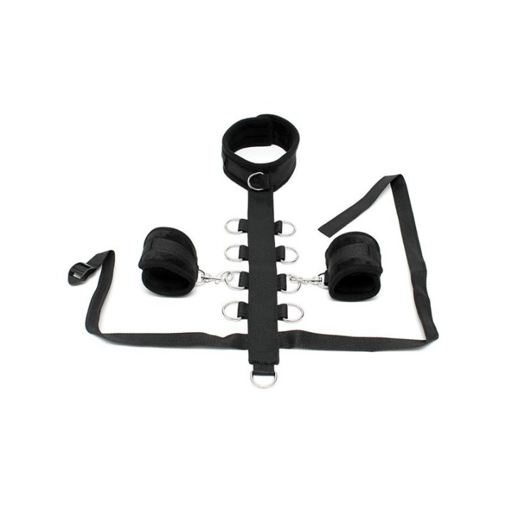 Set Halsband mit Manschetten Schwarz von Bondage Play | Fesselliebe.de