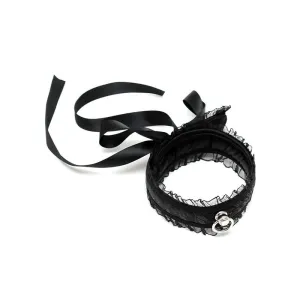 Halsband In Satinoptik Schwarz von Bondage Play