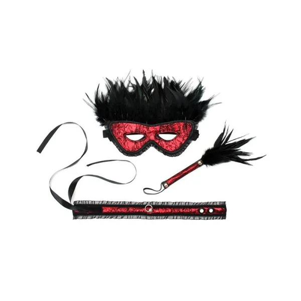 3-Teiliges Luxus-Dominaset Rot von Bondage Play | Fesselliebe.de