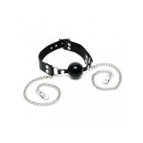 Mundknebel mit Nippelklemmen – Verstellbar von Bondage Play | Fesselliebe.de