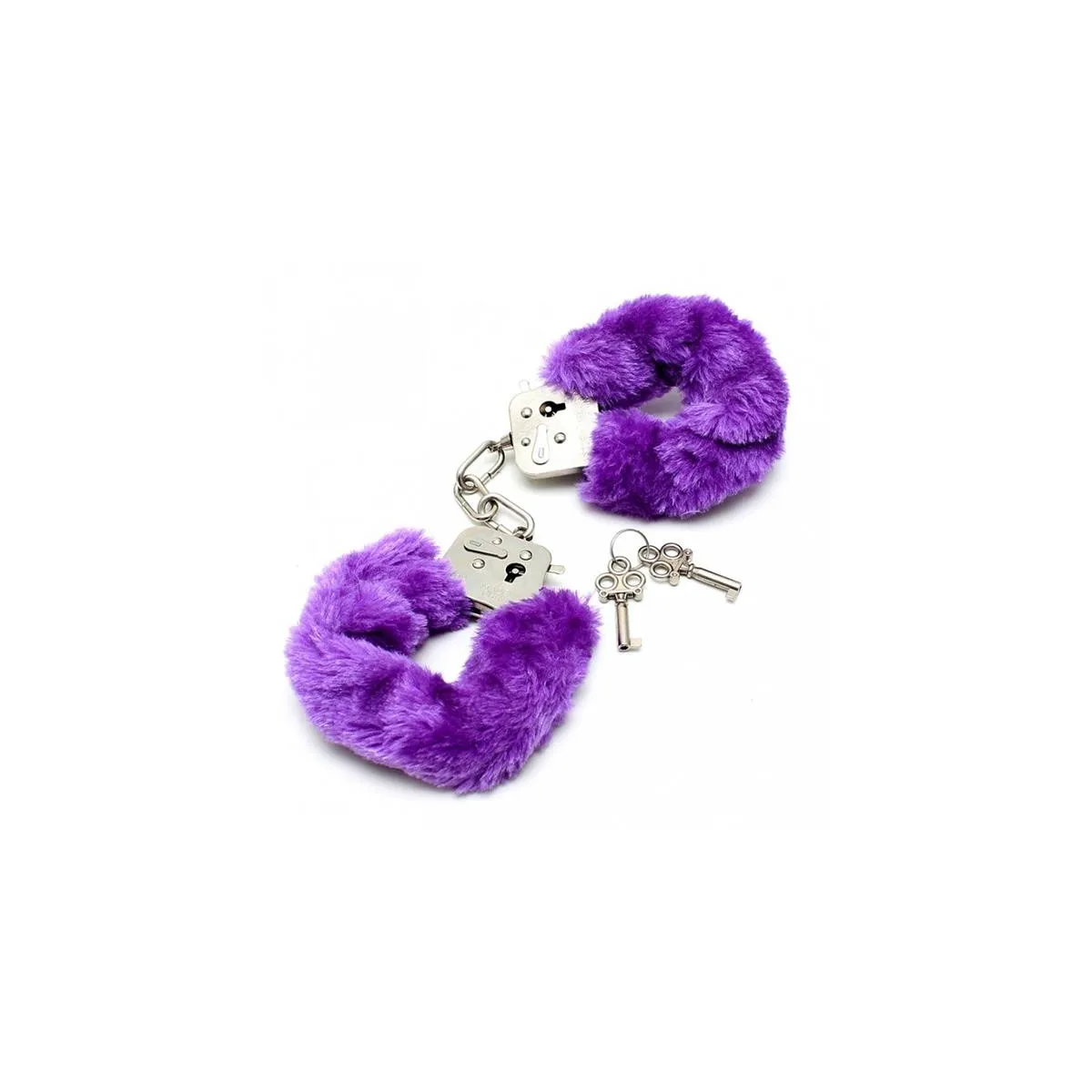 Polizeihandschellen mit Lila Fell – Verstellbar von Bondage Play | Fesselliebe.de