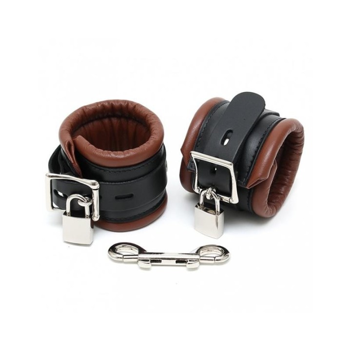 Fussfesseln Lux 7 cm mit Vorhängeschlössern von Bondage Play | Fesselliebe.de