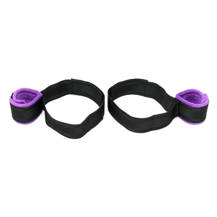 Handgelenk- bis Oberschenkelmanschetten-Set Verstellbar Lila von Bondage Play | Fesselliebe.de
