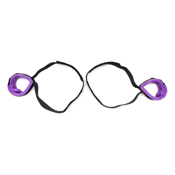 Handgelenk- bis Oberschenkelmanschetten-Set Verstellbar Lila von Bondage Play | Fesselliebe.de