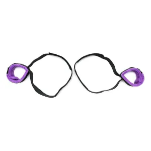 Handgelenk- bis Oberschenkelmanschetten-Set Verstellbar Lila von Bondage Play