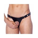 Leder-G-String Verstellbar mit Öffnung von Bondage Play | Fesselliebe.de