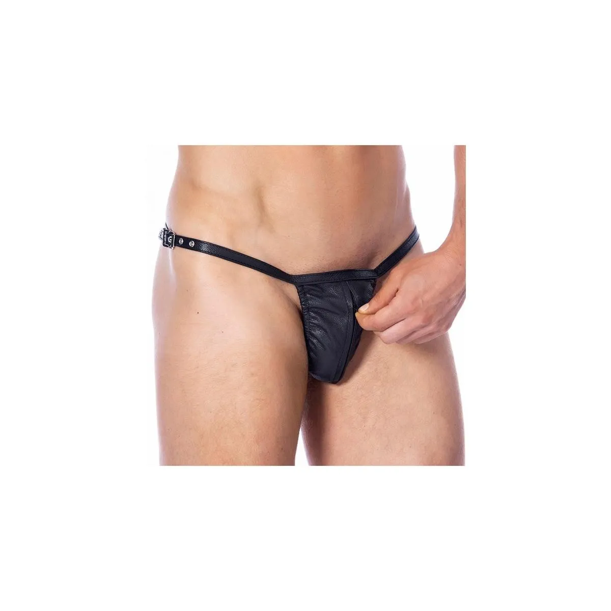 Leder-G-String Verstellbar mit Reissverschluss Einheitsgrösse von Bondage Play | Fesselliebe.de