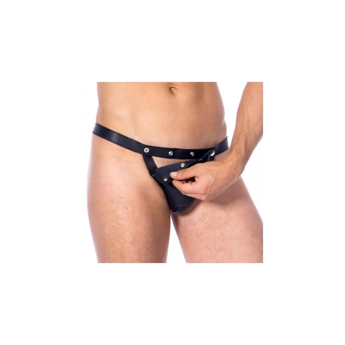 Leder-Slip Verstellbar Einheitsgrösse von Bondage Play | Fesselliebe.de