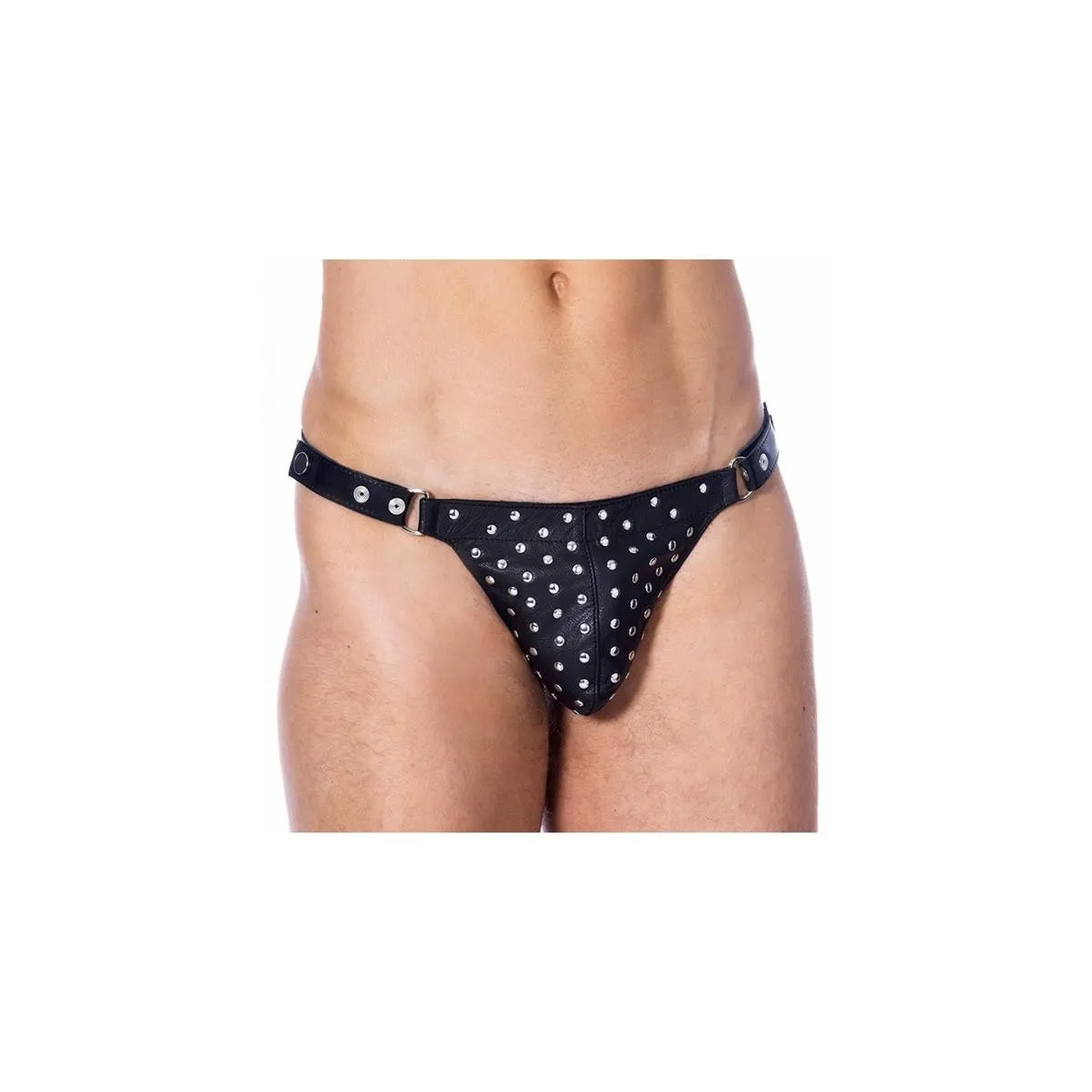 Leder-G-String Verstellbar mit Nieten von Bondage Play | Fesselliebe.de