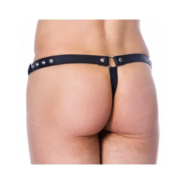 Leder-G-String Verstellbar mit Nieten von Bondage Play | Fesselliebe.de