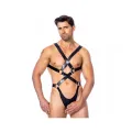 Verstellbarer Leder-Ganzkörperharnisch von Bondage Play