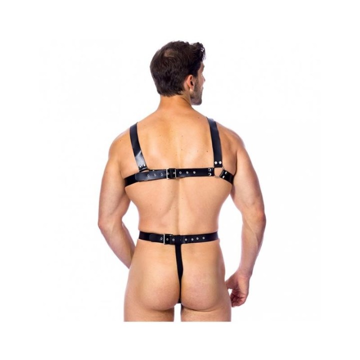 Verstellbarer Leder-Ganzkörperharnisch von Bondage Play | Fesselliebe.de