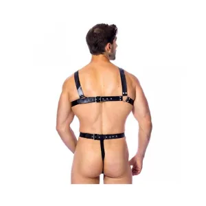 Verstellbarer Leder-Ganzkörperharnisch von Bondage Play