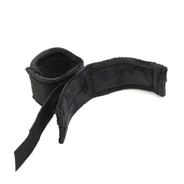 Handschellen mit Maske Verstellbar Schwarz von Bondage Play | Fesselliebe.de