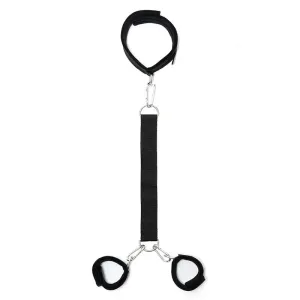 Weiches Halsband mit Handschellen und Leine Verstellbar von Bondage Play