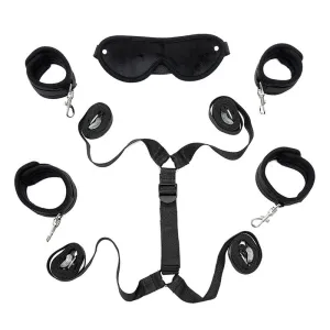 Unterbett-Fesselset Schwarz von Bondage Play