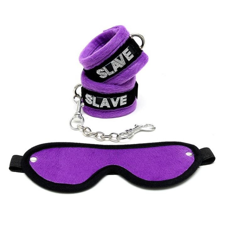 Handschellen und Augenmaske Lila von Bondage Play | Fesselliebe.de