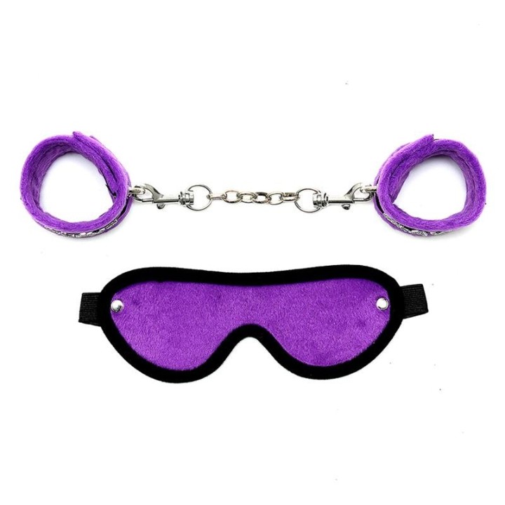 Handschellen und Augenmaske Lila von Bondage Play | Fesselliebe.de