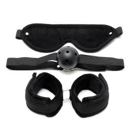Bondage-Set 3-Teilig Schwarz von Bondage Play | Fesselliebe.de