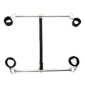 Doppel-Spreizstange mit Manschetten Verstellbar Schwarz von Bondage Play