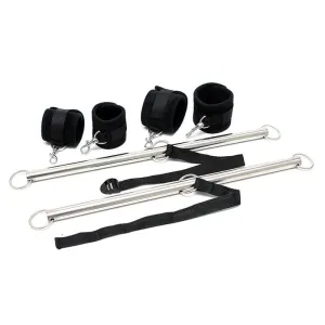 Doppel-Spreizstange mit Manschetten Verstellbar Schwarz von Bondage Play