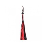 Geflochtene Peitsche aus Schwarz-Rotem Leder von Bondage Play | Fesselliebe.de