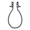 Verstellbare Nippelklemmen mit Schwarzer Kette von Bondage Play