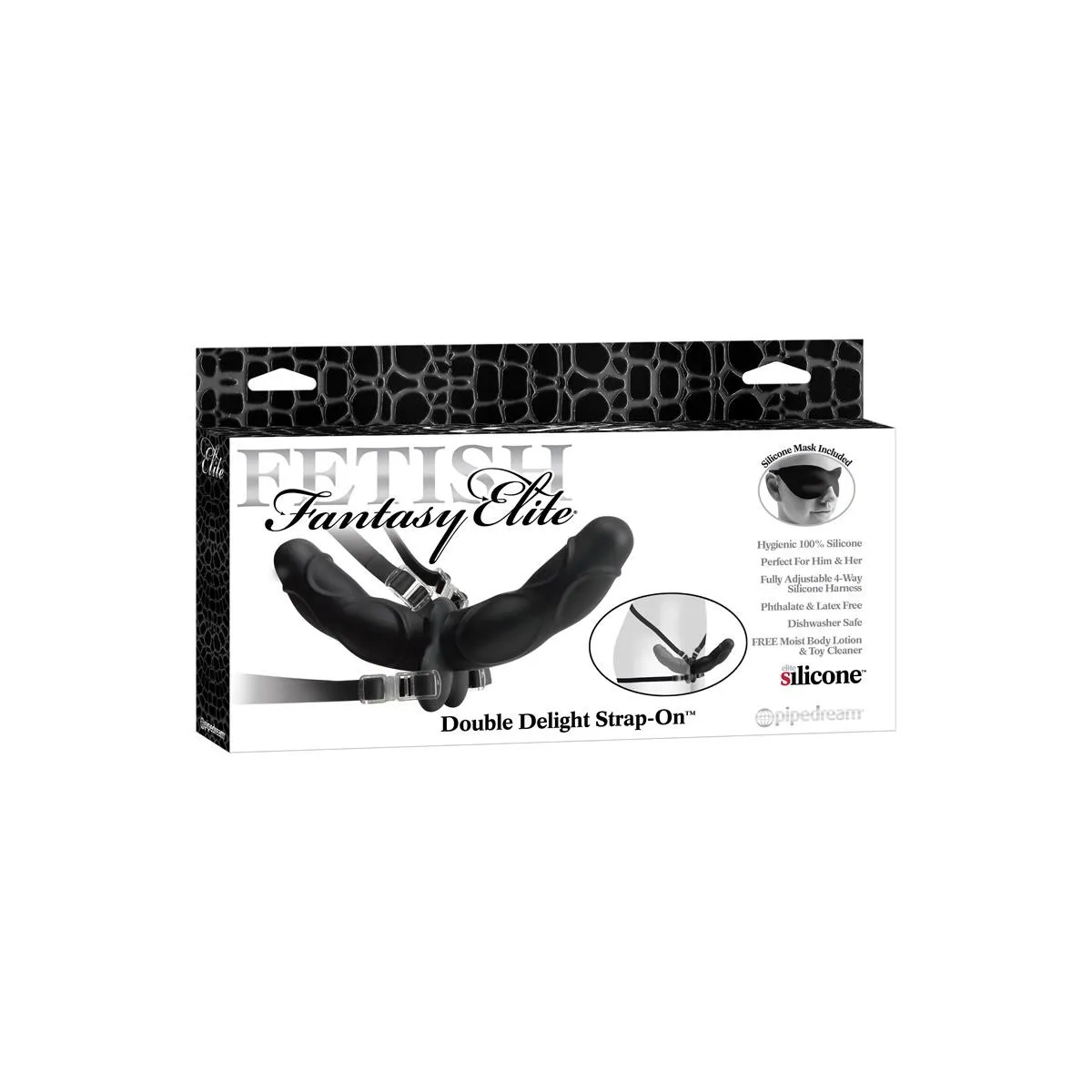 Fetish Fantasy Elite Double Delight Strap-On Schwarz von Fetish Fantasy Elite | Fesselliebe.de