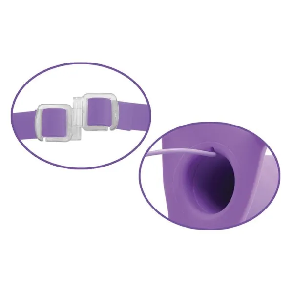 Harness mit Hollow Dildo mit Vibration 20 cm Lila von Fetish Fantasy Elite | Fesselliebe.de