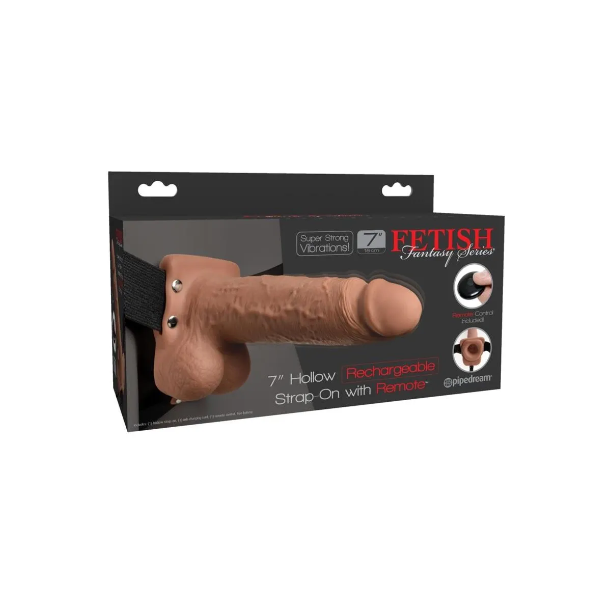 Elastischer Strap-On mit 7 Hohlen Dildos, 10 Funktionen, Fernbedienung, Usb von Fetish Fantasy Series | Fesselliebe.de