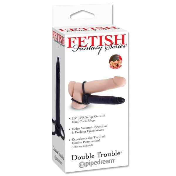 Dildo Double Trouble Schwarz von Fetish Fantasy Series | Fesselliebe.de